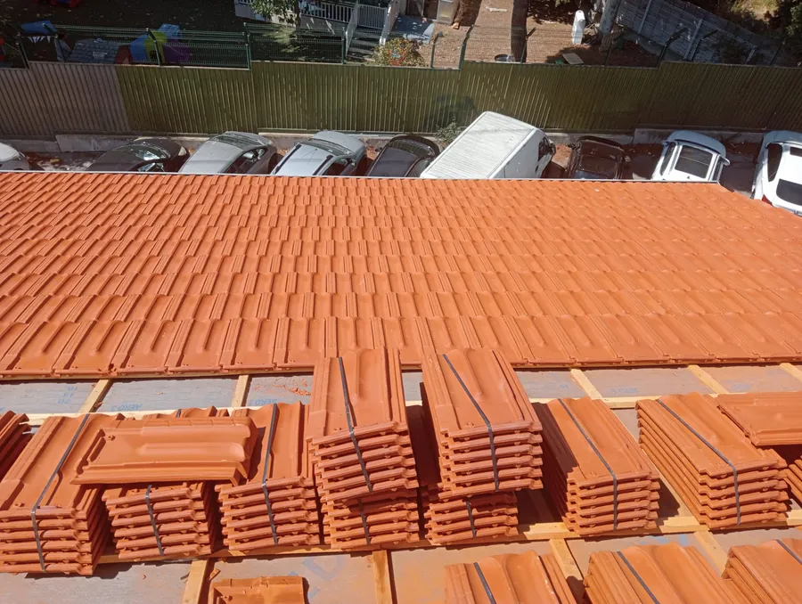 Couverture en tuiles rénovée